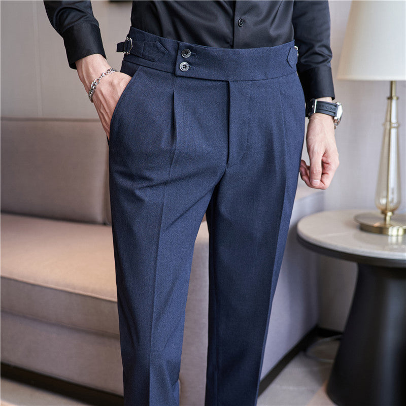 High Waist Casual Slim Fit Suit Pants SHOPPORA