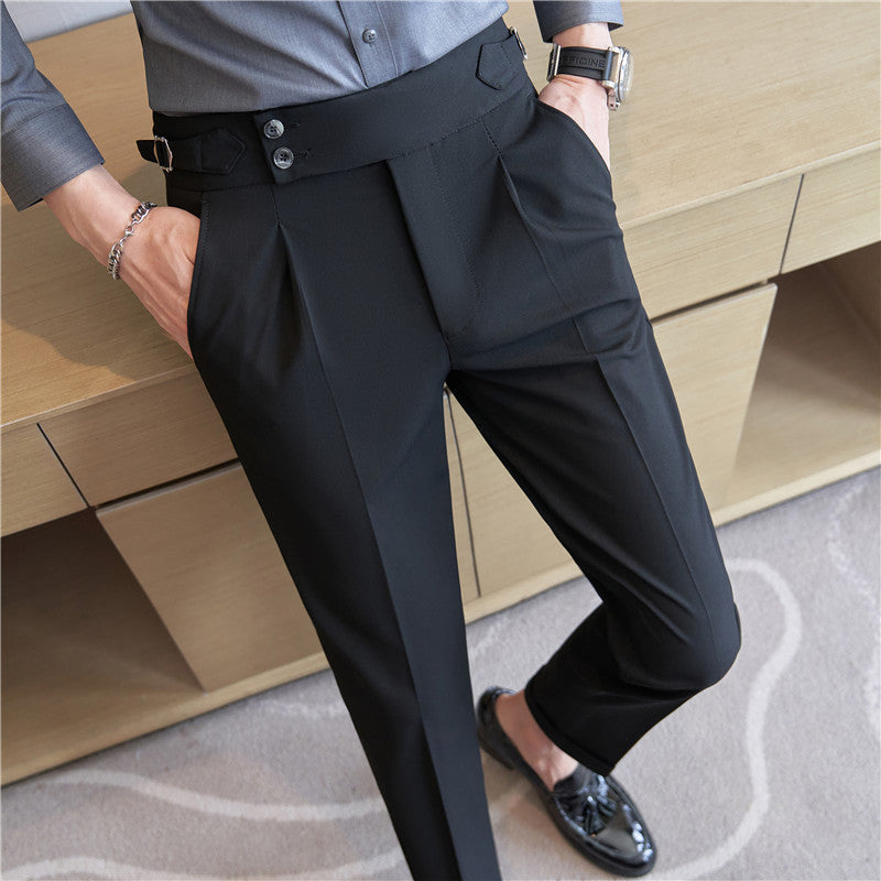 High Waist Casual Slim Fit Suit Pants SHOPPORA