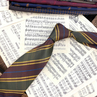 Retro Coffee Color Orange Red Striped Tie Hand Hit 8CM Men