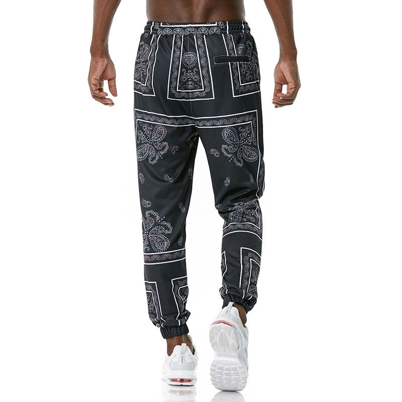 Retro Printed Jogging Pants Casual Sweatpants SHOPPORA