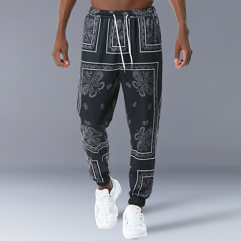 Retro Printed Jogging Pants Casual Sweatpants SHOPPORA