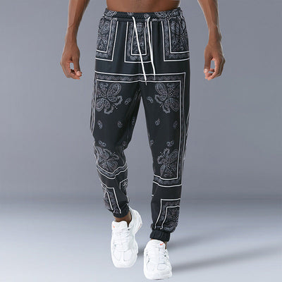 Retro Printed Jogging Pants Casual Sweatpants SHOPPORA
