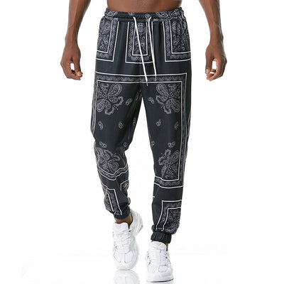 Retro Printed Jogging Pants Casual Sweatpants SHOPPORA