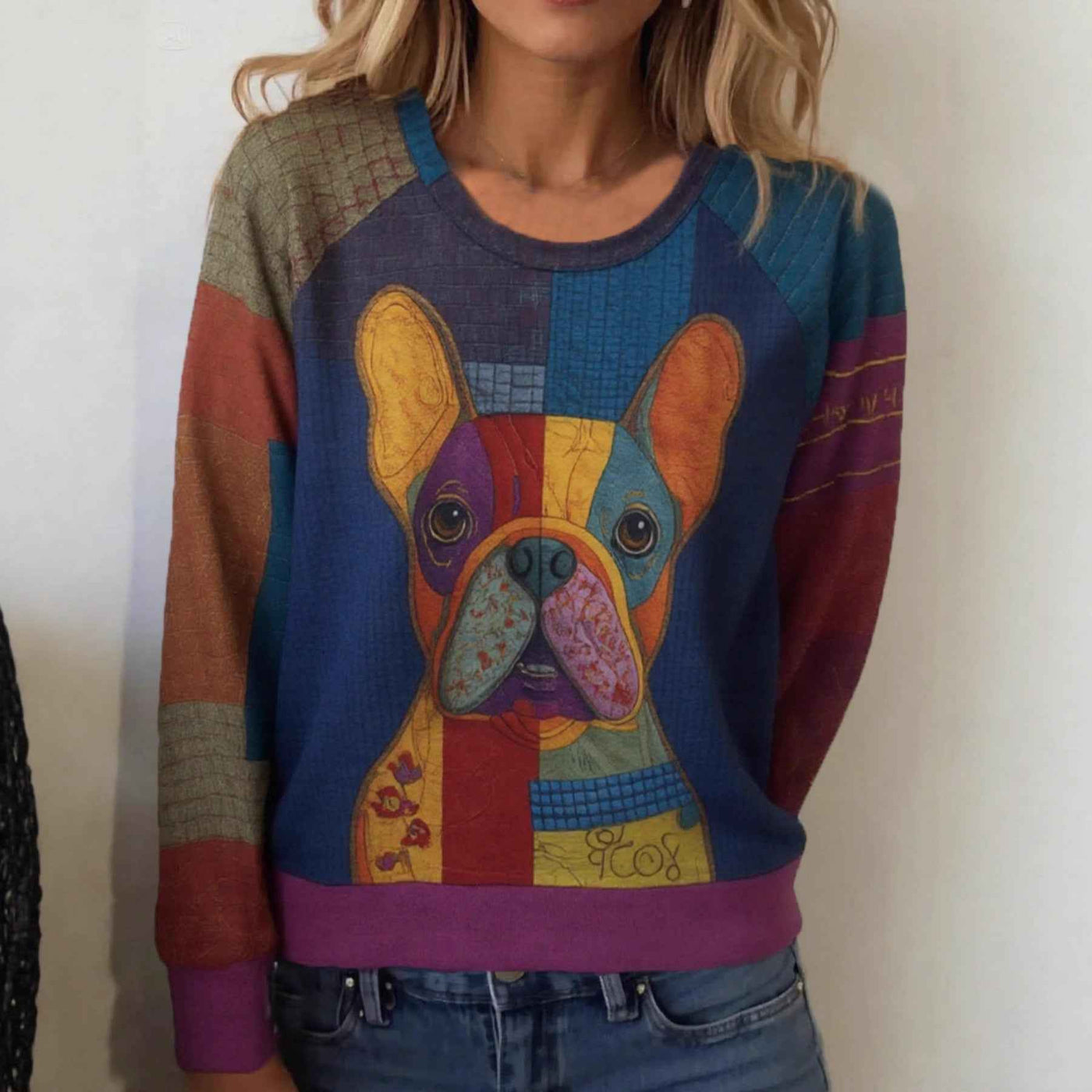 Women's Casual Christmas Digital Printing Sweater