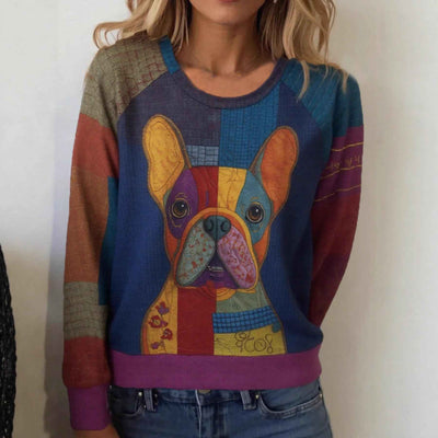 Women's Casual Christmas Digital Printing Sweater