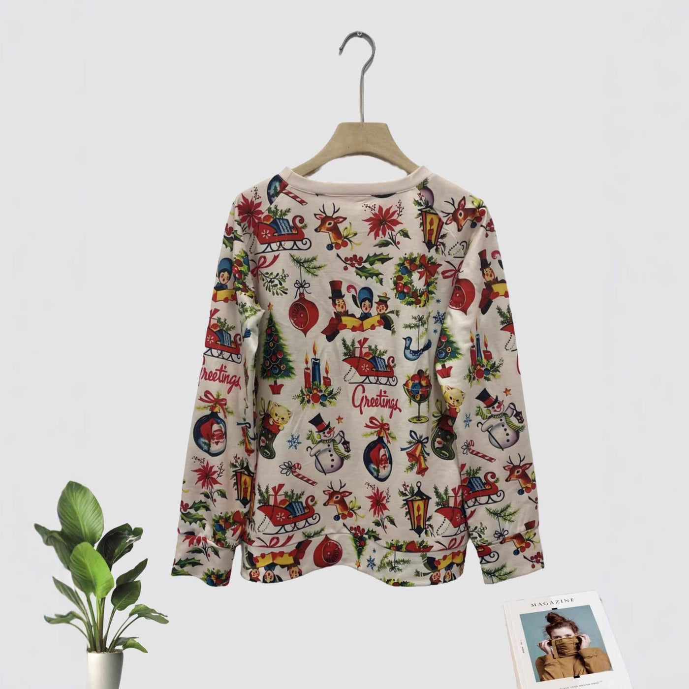 Women's Daily Casual Christmas Digital Printing Sweater