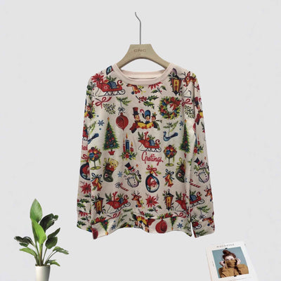 Women's Daily Casual Christmas Digital Printing Sweater
