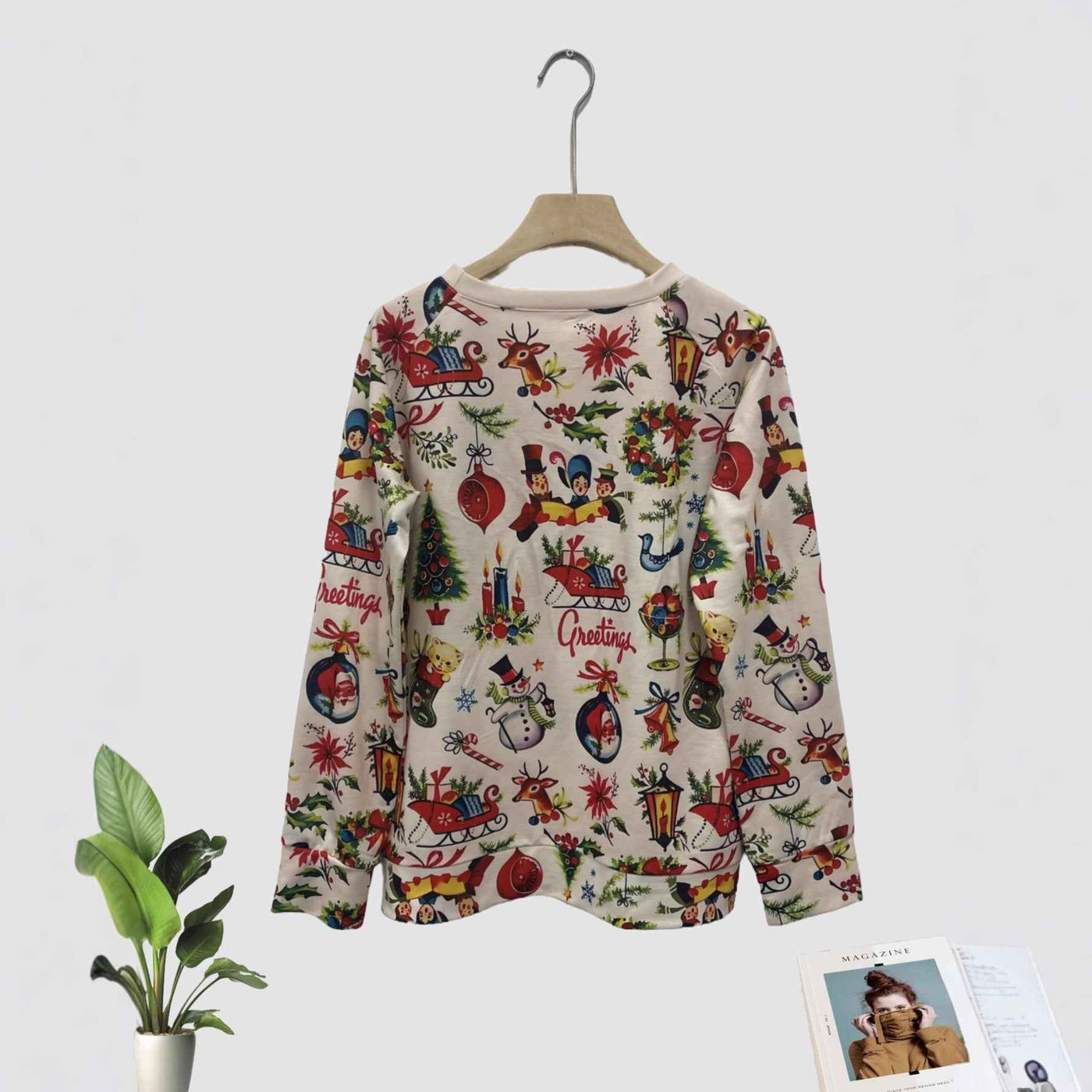 Women's Daily Casual Christmas Digital Printing Sweater
