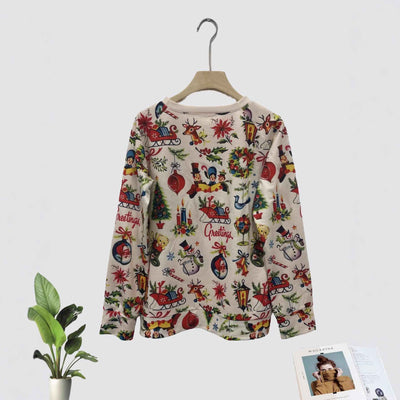Women's Daily Casual Christmas Digital Printing Sweater