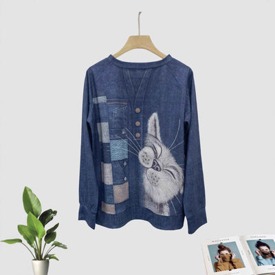 Women's Daily Casual Christmas Digital Printing Sweater