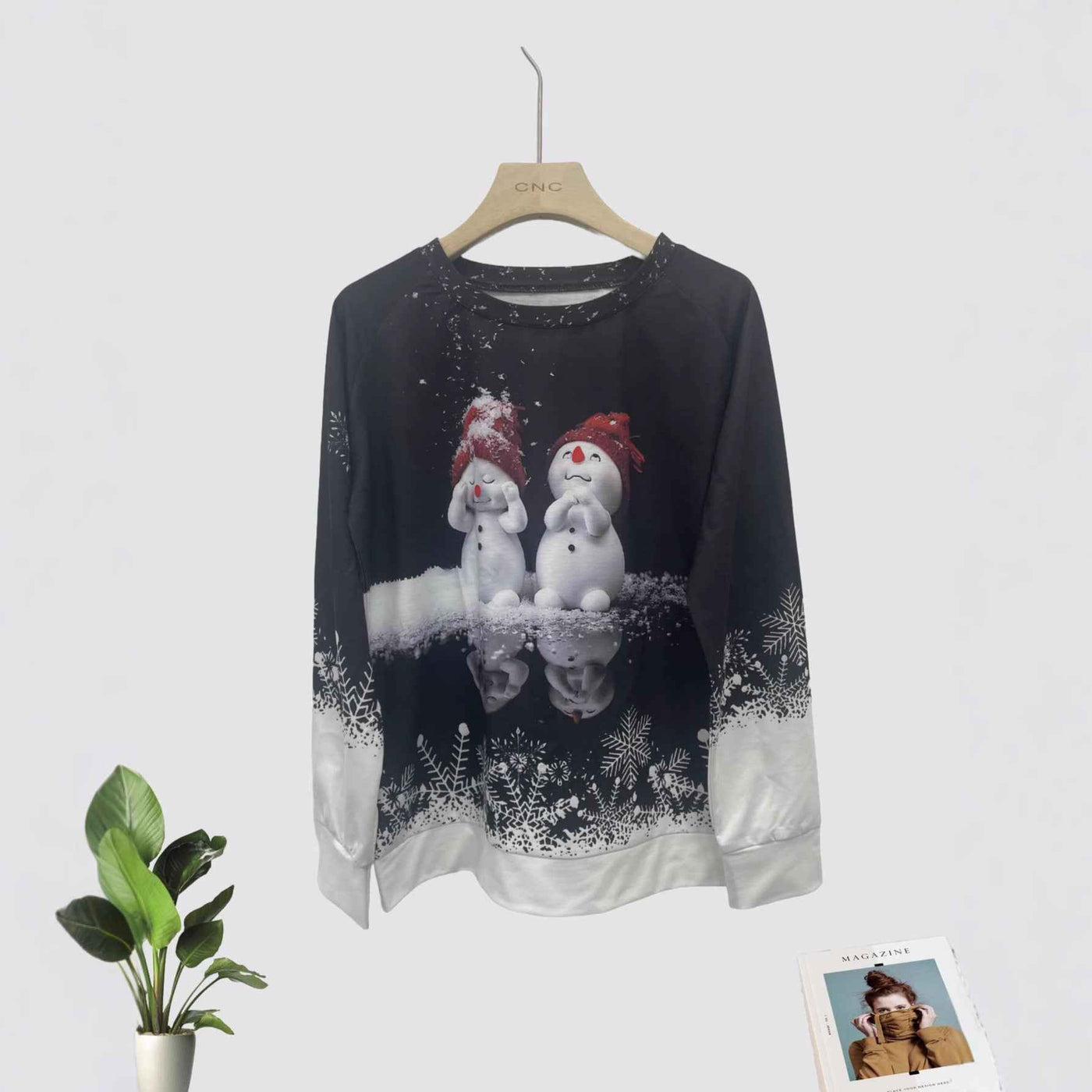 Women's Daily Casual Christmas Digital Printing Sweater
