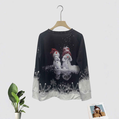 Women's Daily Casual Christmas Digital Printing Sweater