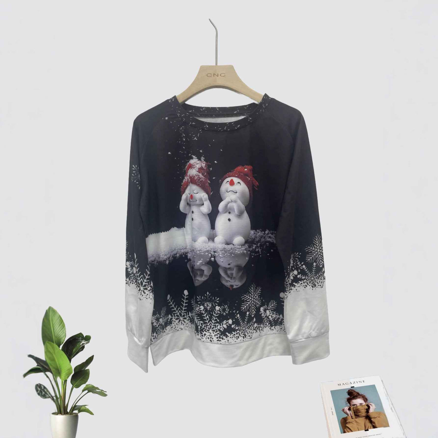 Women's Daily Casual Christmas Digital Printing Sweater