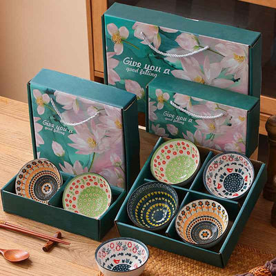 Colorful Ceramic Bowl Package Gift Box