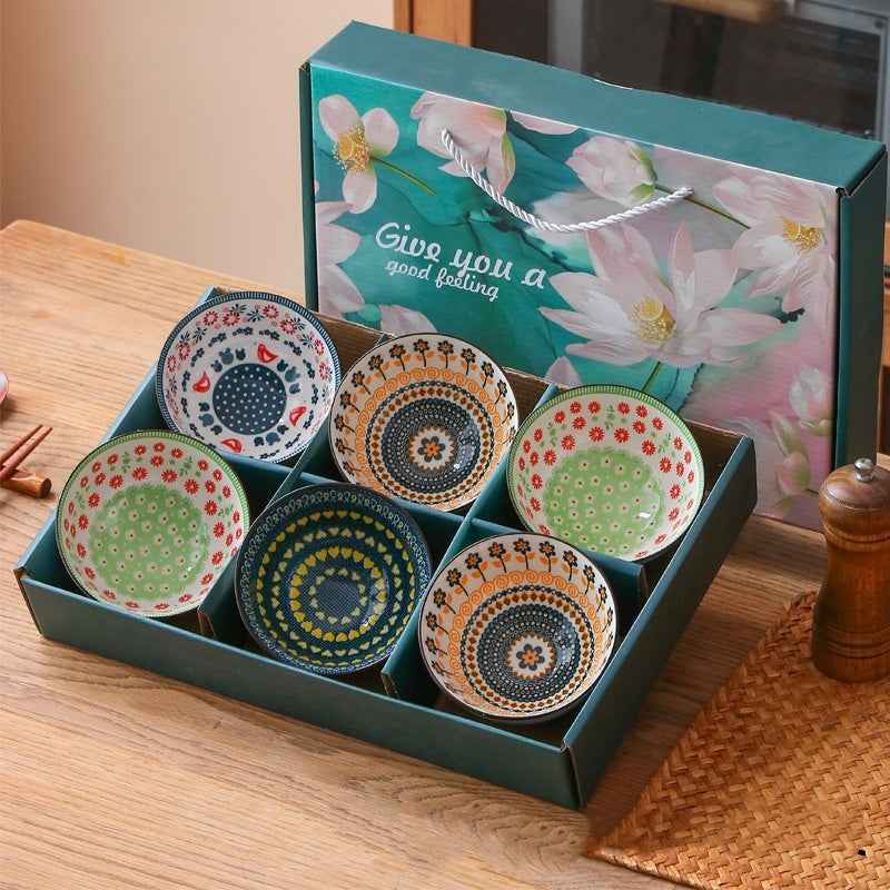 Colorful Ceramic Bowl Package Gift Box