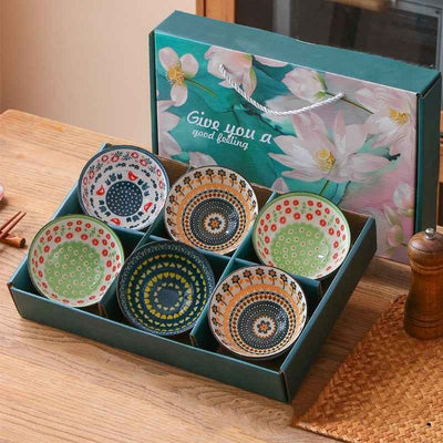 Colorful Ceramic Bowl Package Gift Box