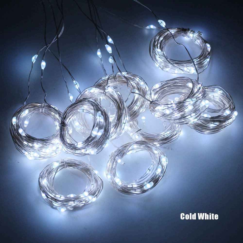 LED Curtain Garland On The Window USB String Lights Remote Control Christmas Decorations For Home Room