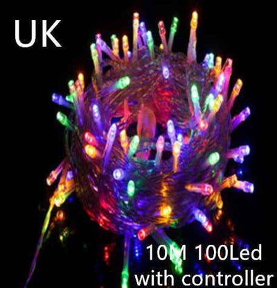 LED Curtain Garland On The Window USB String Lights Remote Control Christmas Decorations For Home Room