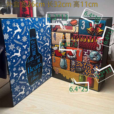 Christmas Countdown 12 Days Calendar Gift Box Empty Box