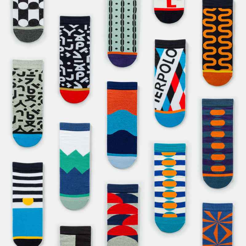 Short Tube Pure Cotton Men's Socks Cartoon Original Unisex