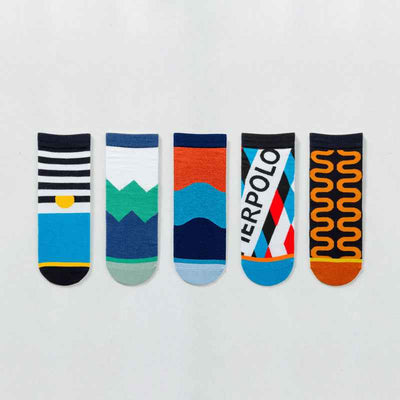 Short Tube Pure Cotton Men's Socks Cartoon Original Unisex