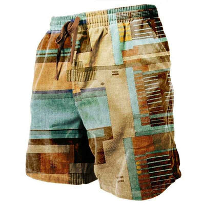3D Printed Breathable Soft Casual Loose Shorts Men