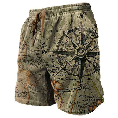 3D Printed Breathable Soft Casual Loose Shorts Men