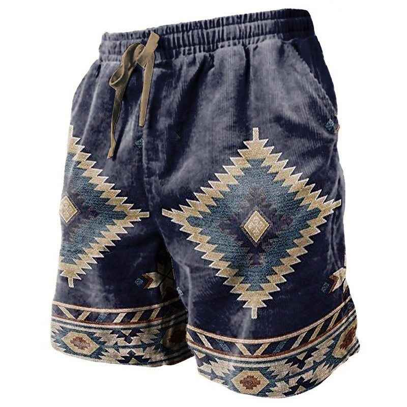 3D Printed Breathable Soft Casual Loose Shorts Men