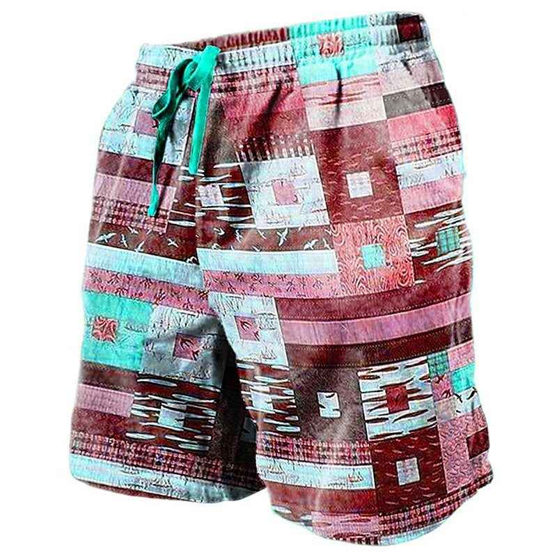 3D Printed Breathable Soft Casual Loose Shorts Men