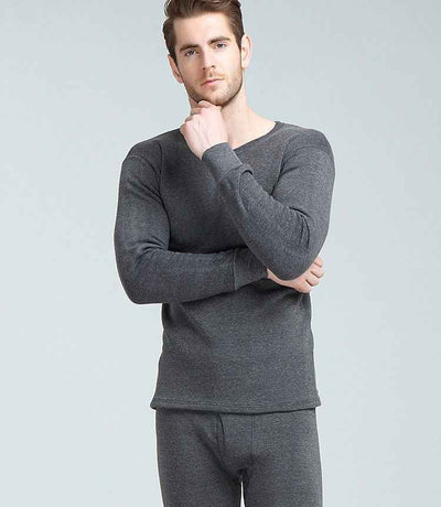 Men's Thermal Underwear Fleece-lined Thickened Long Johns Top & Bottom