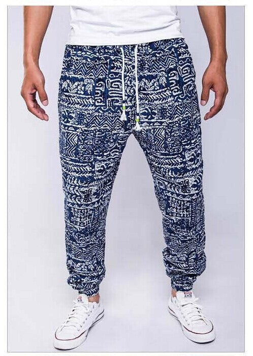 Famous Ethnic Style Printed Cotton Hemp Casual Pants SHOPPORA