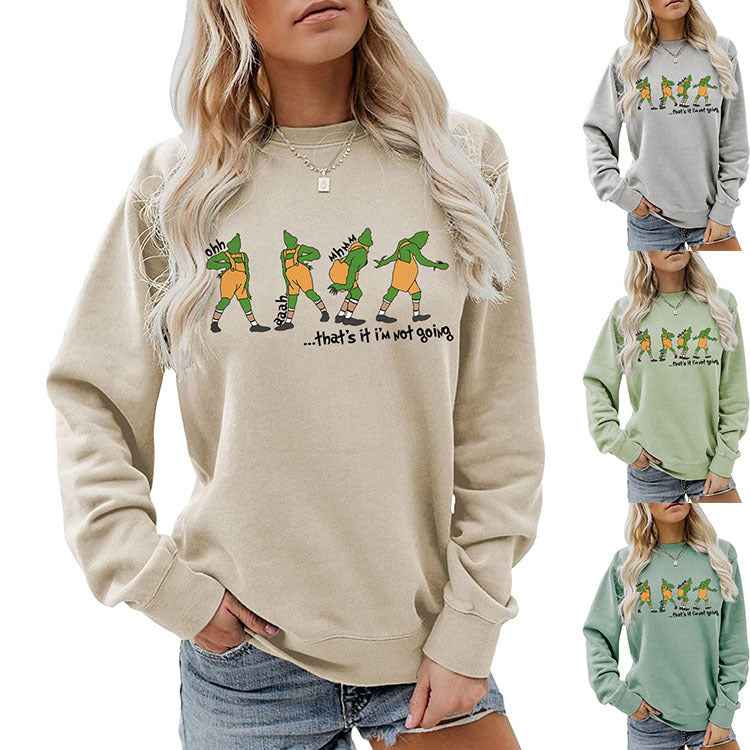 Women's Christmas Printed Long Sleeved Sweater