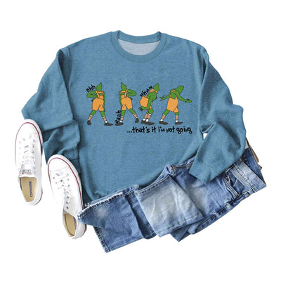 Women's Christmas Printed Long Sleeved Sweater