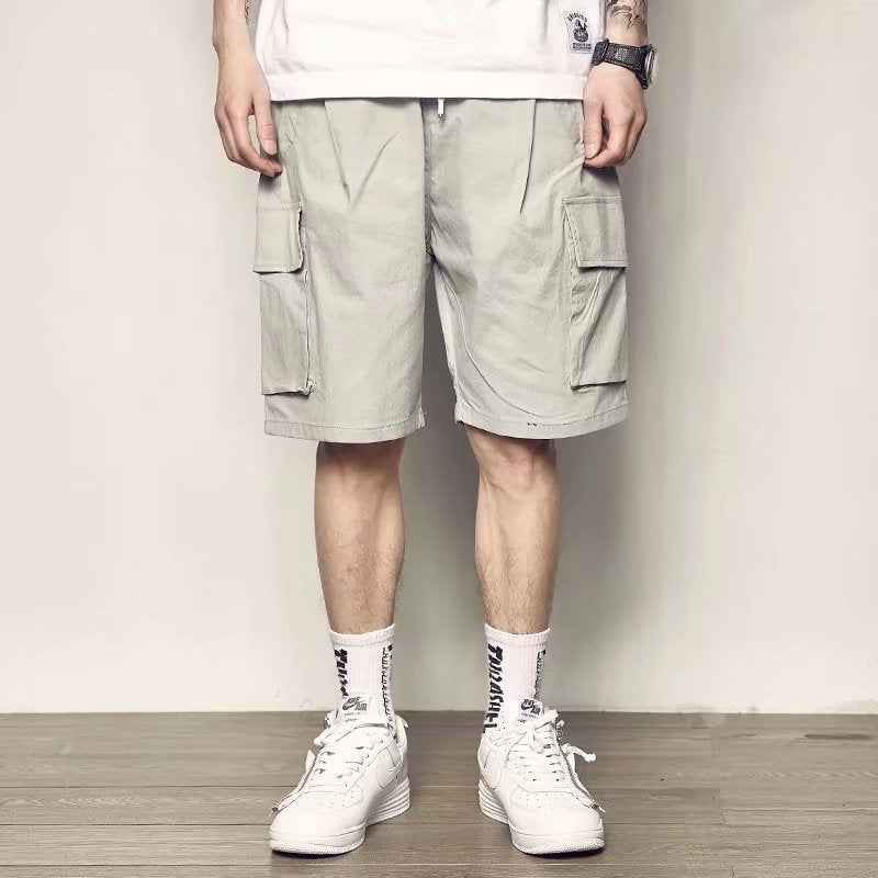 Loose Casual Pants Korean Version Multi-pocket Cargo Shorts Men's Nickel Pants
