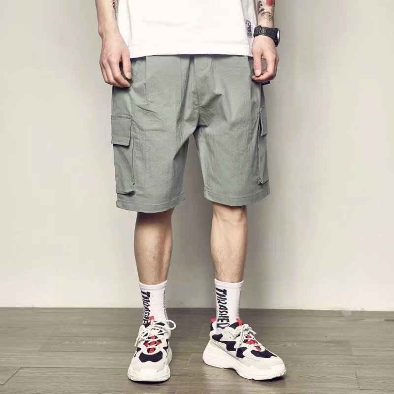 Loose Casual Pants Korean Version Multi-pocket Cargo Shorts Men's Nickel Pants