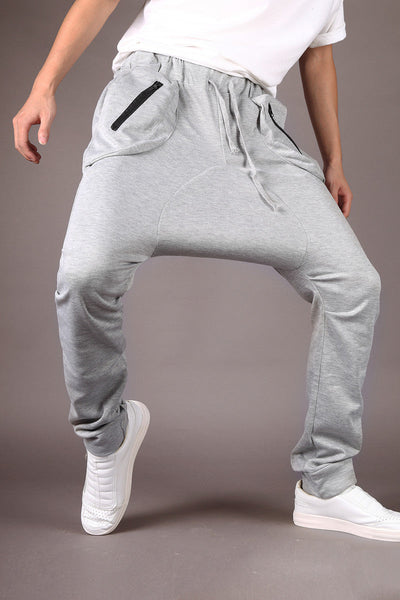 Men's low waist zipper casual harem pants SHOPPORA