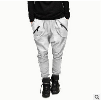 Men's low waist zipper casual harem pants SHOPPORA