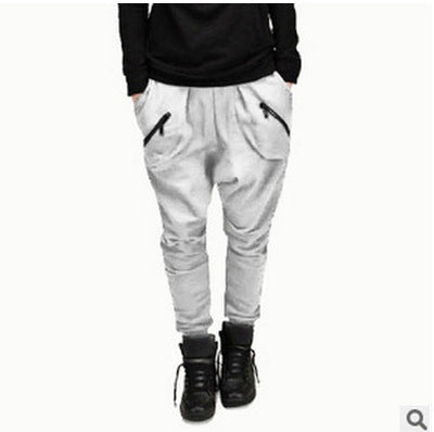 Men's low waist zipper casual harem pants SHOPPORA