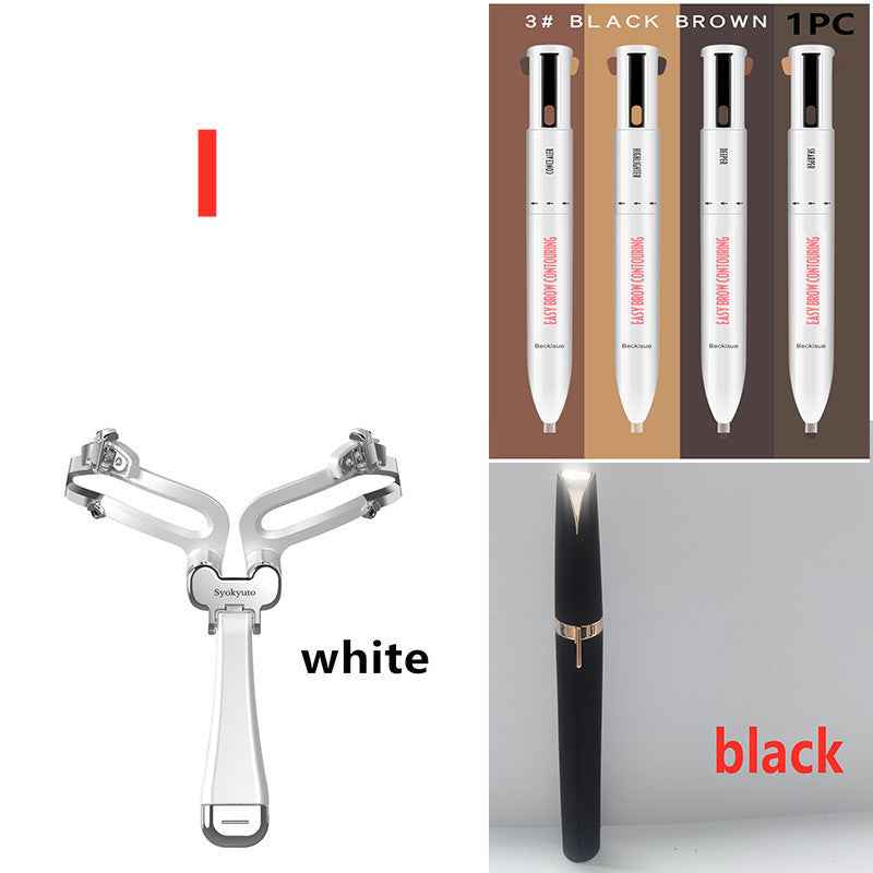 Eyebrow Shaping Set 3 In 1 Foldable Adjustable Eyebrow Stencil For Perfect Brows Shapes Makeup