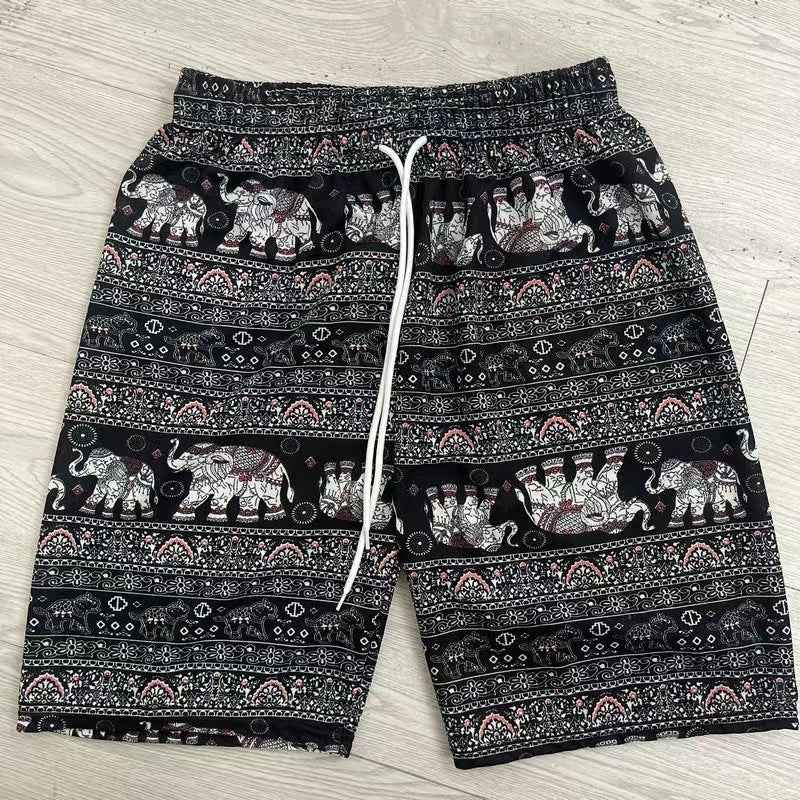 Outdoor Beach Elephant Pants Casual Shorts