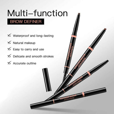 Waterproof And Sweat-proof Distinct Look Three-dimensional Line Carving Triangle Eyebrow Pencil