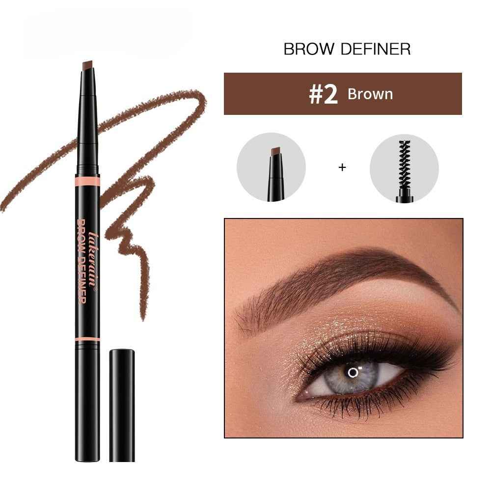 Waterproof And Sweat-proof Distinct Look Three-dimensional Line Carving Triangle Eyebrow Pencil