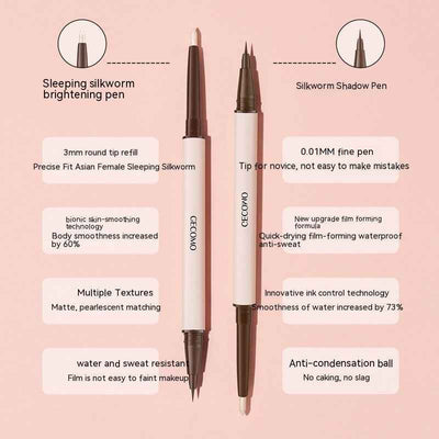 Three-dimensional Star Eyes Double-headed Eye Shadow Pen Makeup