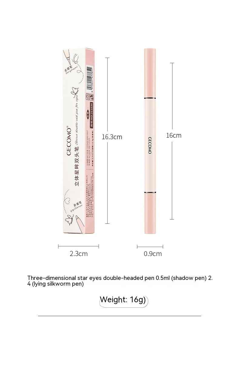 Three-dimensional Star Eyes Double-headed Eye Shadow Pen Makeup