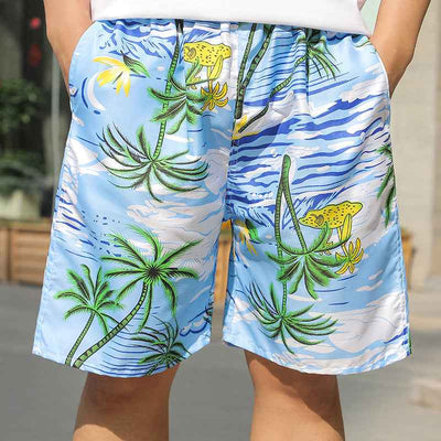 Fashion Men's Casual Printed Five-point Swimming Trunks