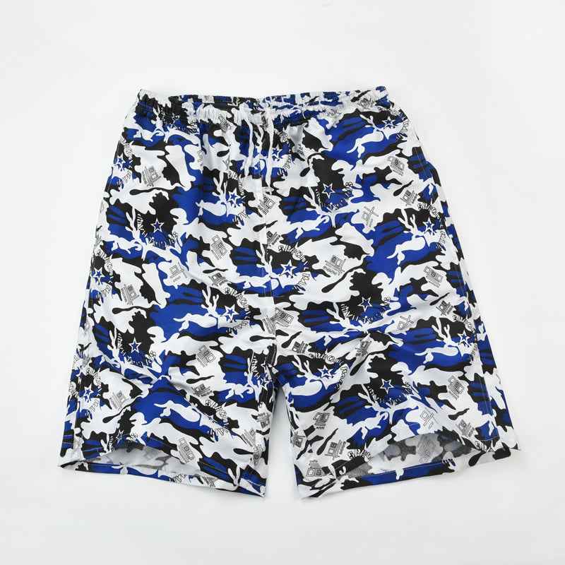 Fashion Men's Casual Printed Five-point Swimming Trunks