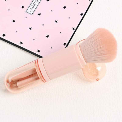 Single 4-in-1 retractable makeup brush set portable 4-in-1 retractable brush beauty tool