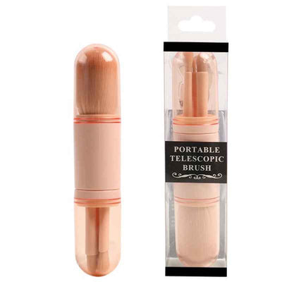 Single 4-in-1 retractable makeup brush set portable 4-in-1 retractable brush beauty tool