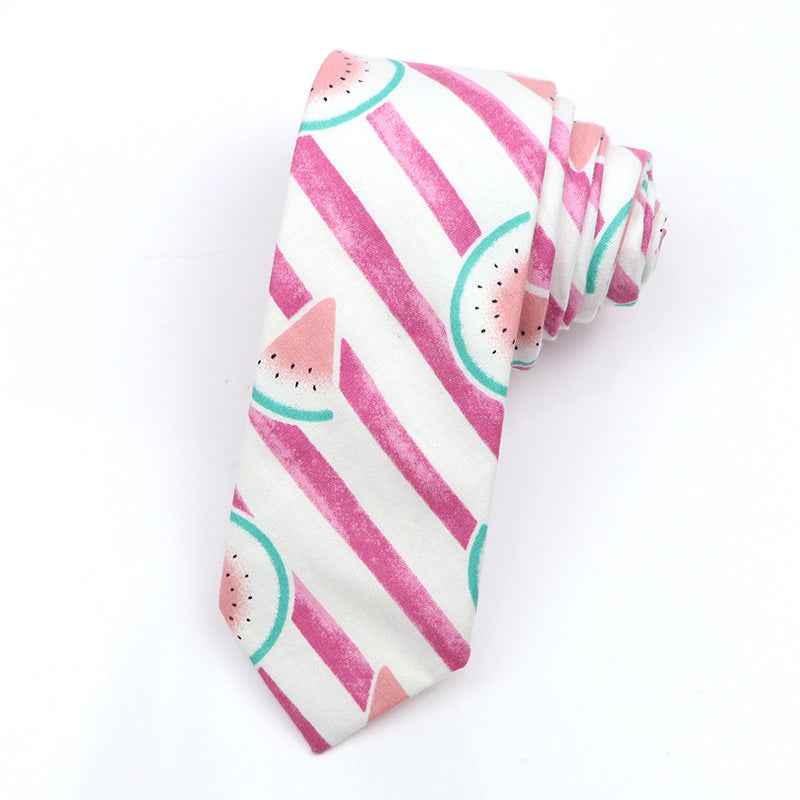Korean Style Narrow Men's Clothing Cotton Tie