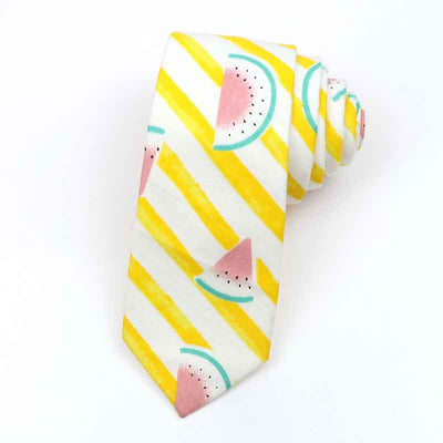 Korean Style Narrow Men's Clothing Cotton Tie